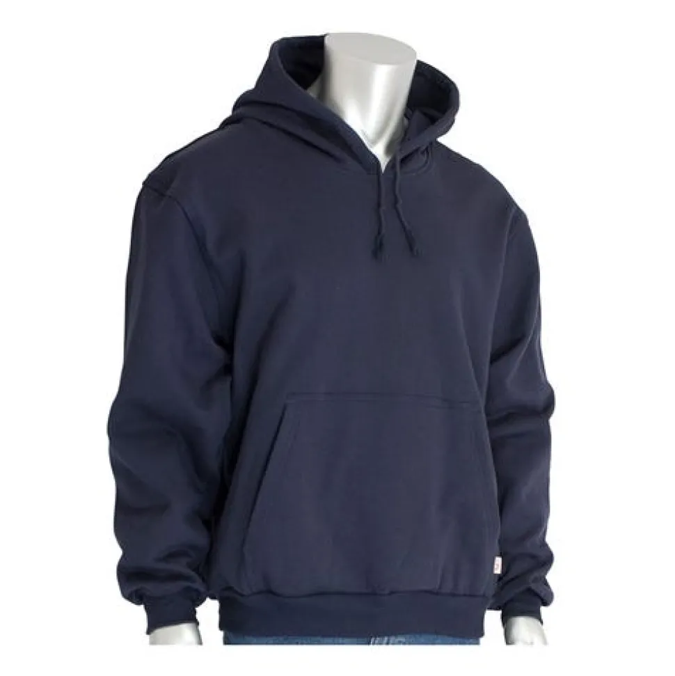 PIP AR/FR Fleece Pullover Navy Blue Hooded Sweatshirt 385-FRPH-NV 3X PIP385-FRPH-NV