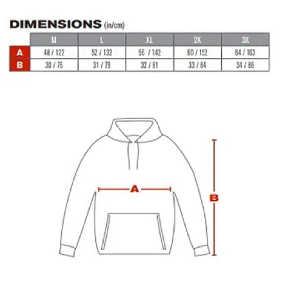 PIP AR/FR Fleece Pullover Navy Blue Hooded Sweatshirt 385-FRPH-NV 3X PIP385-FRPH-NV