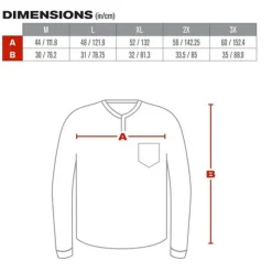 PIP AR/FR Gray Long Sleeve Henley 385-FRHN-LG 3X PIP385-FRHN-(LG)