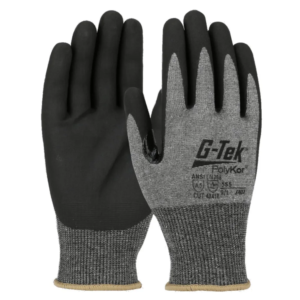 PIP G-Tek PolyKor A5 Cut 18 Gauge Seamless Knit Blended Gloves Touchscreen 555