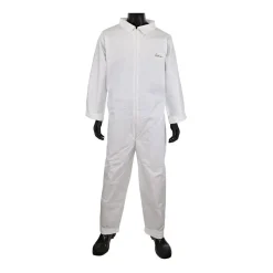 PIP Safety / West Chester PosiWearBA Microporous Basic Coverall, 58 gsm, White, 3XL (25 Per/Box) 3600/3XL