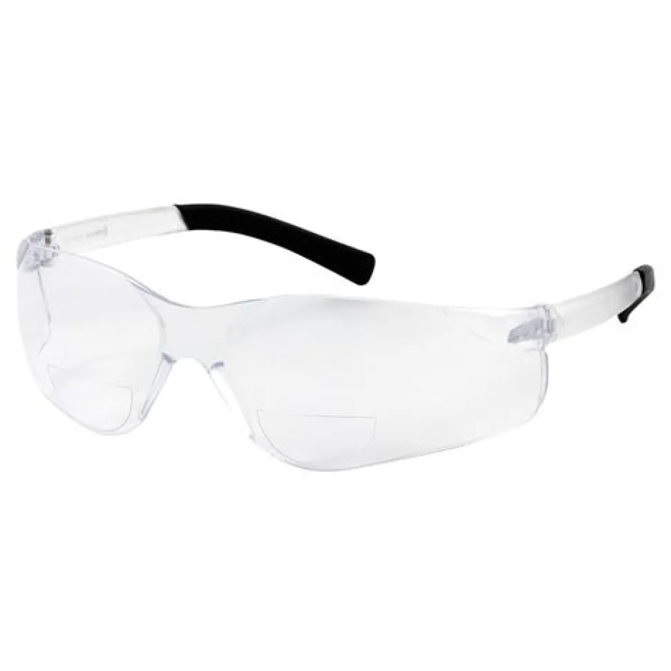 PIP Safety Zenon Z13R Rimless Safety Readers w/ Clear Temple; Clear Lens and Anti-Scratch Coating - +2.50 Diopter 250-26-0025