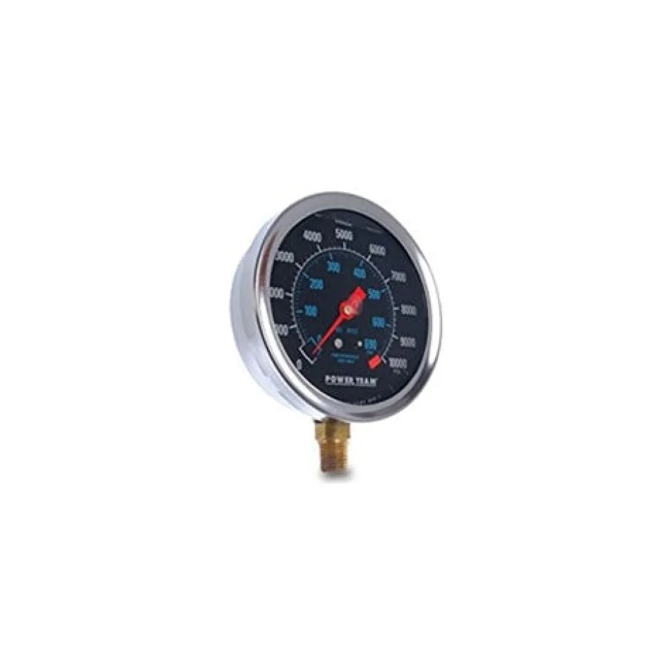 Power Team 4" Face Diameter 2000 PSI Analog Gauge 9059