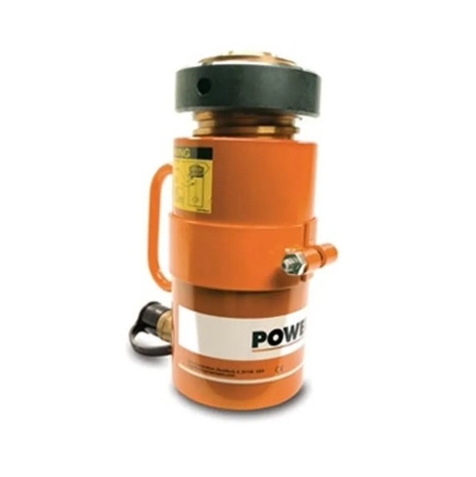 Power Team 200 Ton Hydraulic 6" Single-Acting Locking Collar Cylinder R2006L