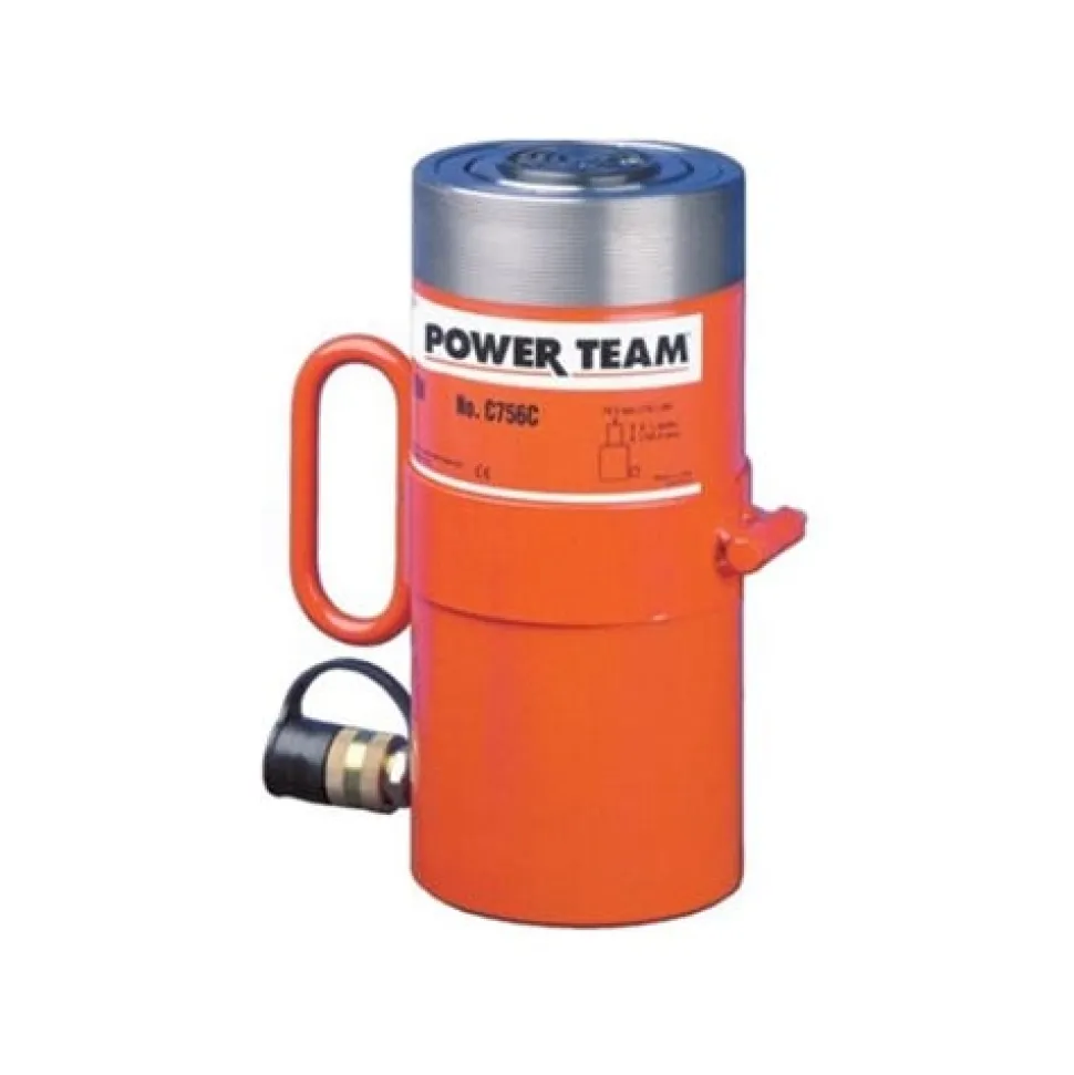 Power Team 25 Ton Hydraulic 2" Single Acting Cylinder Spring Return C252C