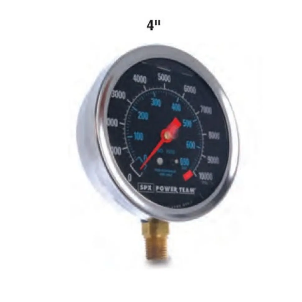 Power Team Hydraulic 4" Pressure Gauge 9052