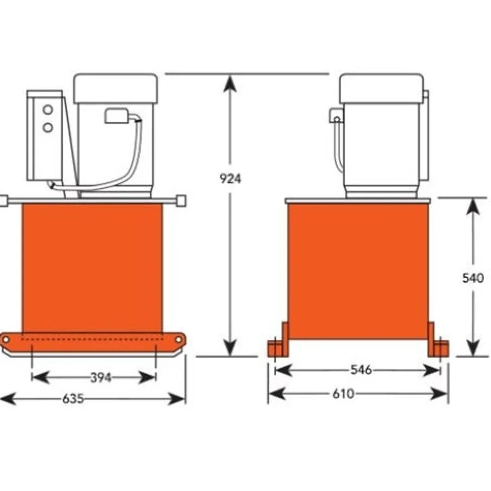 Power Team Up to 1000 Ton Electric Hydraulic Pump - Double Acting PE4004