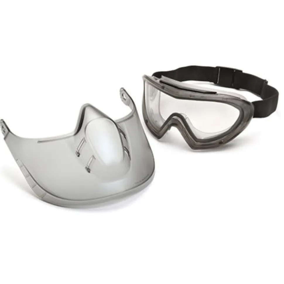 Pyramex Capstone Clear Anti-Fog Dual Lens w/ Clear Shield GG504DTSHIELD