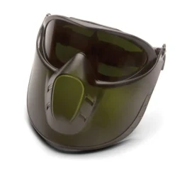 Pyramex Capstone Green Tinted Face shield with IR5 H2X Anti-Fog Lens Goggle GG504TSHIELDIR5