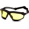 Pyramex Isotope Amber H2MAX Anti-Fog Lens with Black Frame GB9430STM