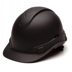 Pyramex Ridgeline Cap Hard Hat Matte Black Graphite Ratchet HP44117