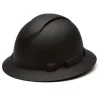 Pyramex Ridgeline Full Brim Hard Hat Matte Black Graphite Ratchet HP54117