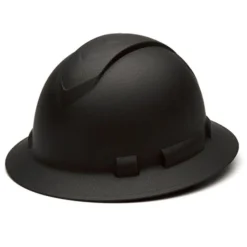 Pyramex Ridgeline Full Brim Hard Hat Matte Black Graphite Ratchet HP54117