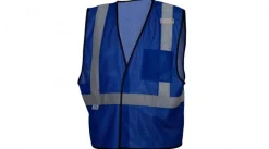 Pyramex Safety Pyramex Safety- R Blue Vest w/Reflect Lg - XL RV1265L-XL