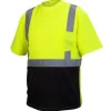 Pyramex Safety Pyramex Safety - T-Shirt - Hi-Vis Lime T-Shirt - Size Large - Lightweight polyester moisture wicking material t-shirt with black bottom RTS2110BL