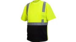 Pyramex Safety Pyramex Safety - T-Shirt - Hi-Vis Lime T-Shirt - Size Large - Lightweight polyester moisture wicking material t-shirt with black bottom RTS2110BL