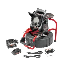 RIDGID C40 SeeSnake CS6x VERSA Monitor Compact Self-Leveling 131' Flexible Cable Battery Kit 63828