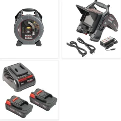 RIDGID SeeSnake microREEL APX CS6x VERSA 100' Mid-Flex Cable TrueSense Camera 70808 + 64968