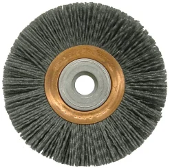 RIDGID Tools 4" Heavy-Duty Narrow Face Nylox Wheel, .040/120SC Crimped Fill, 5/8"-1/2" Arbor Hole 31275