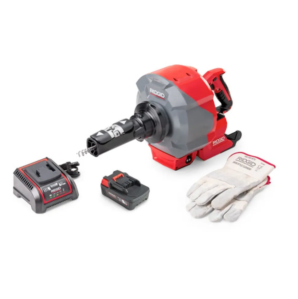 RIDGID Tools K-46 Cordless SinkSnake with 5/16" x 25' IC Cable, 18V 2.5Ah Battery & Charger 78053
