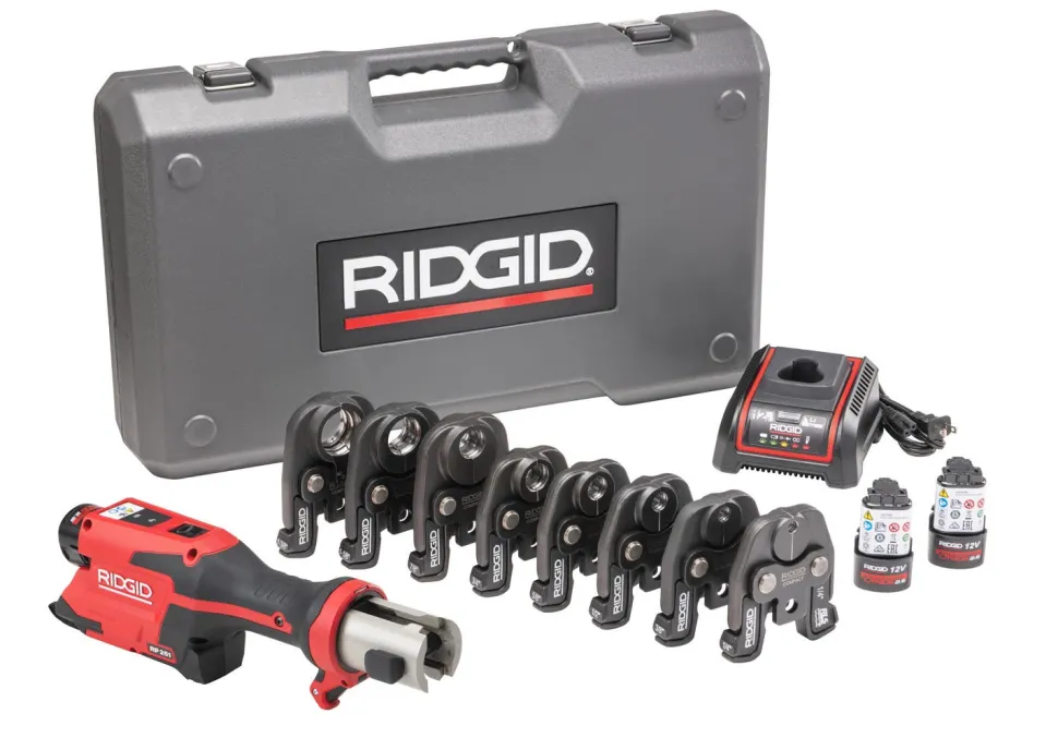 RIDGID Tools RP 251 Press Tool Battery Kit with RLS Jaws (1/4" - 1-3/8") 78238