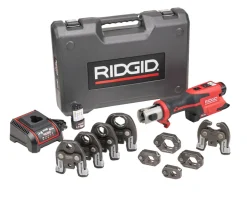 RIDGID Tools RP 251 Press Tool Battery Kit with ProPress Rings & Jaws (1/2"-1-1/4") and C1 Actuator 78208