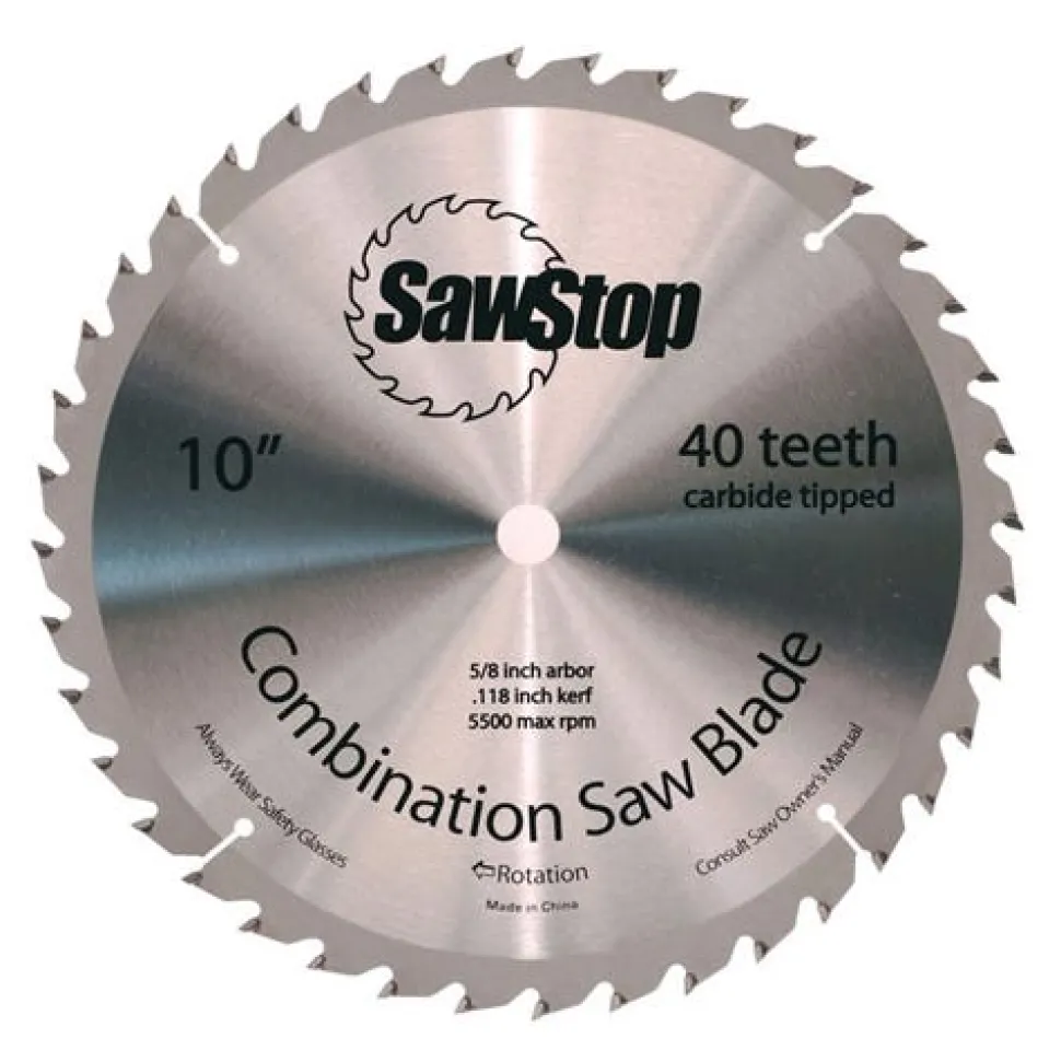 SawStop Table Saws SawStop 10" 40-Tooth Combination Table Saw Blade CNS-07-148 CNS-07-148