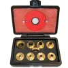 SawStop Table Saws SawStop 9 Pc. Brass Precision Template Guide Set RT-TGS RT-TGS