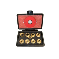 SawStop Table Saws SawStop 9 Pc. Brass Precision Template Guide Set RT-TGS RT-TGS