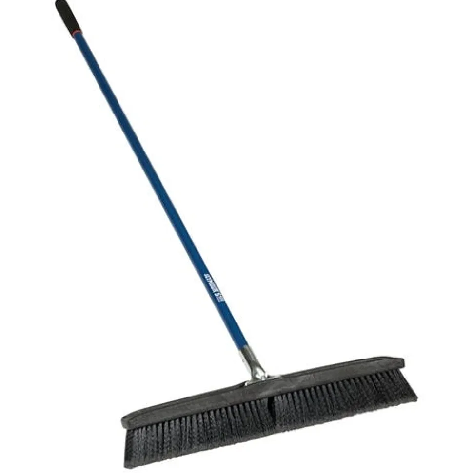 Seymour 24" Push Broom For Smooth Surfaces S400 Jobsite 60" Fiberglass Handle 82014