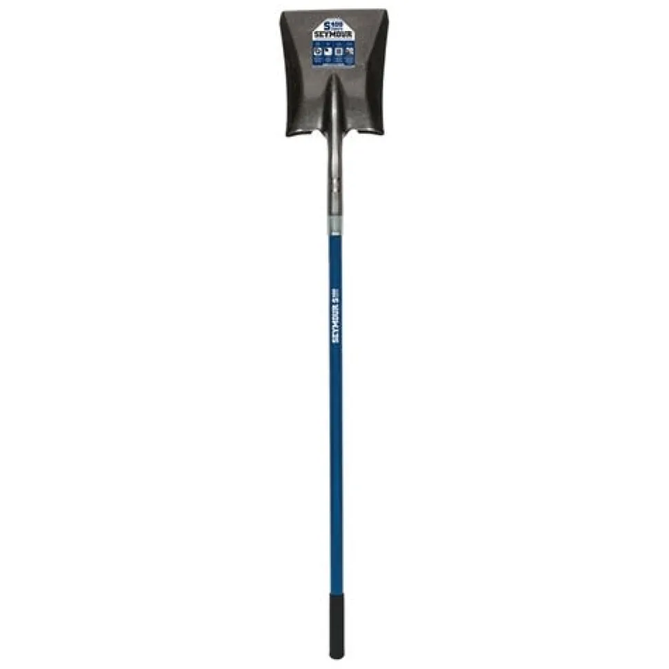 Seymour Square Point Shovel S500 Industrial 16 Gauge 46" Fiberglass Handle 49452