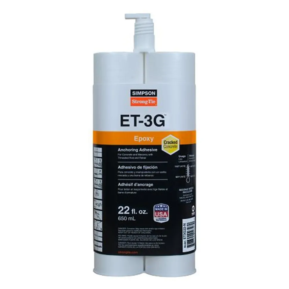 Simpson Strong-Tie 22 oz Expoxy Adhesive w/ Mixing Nozzle & Extension ET3G22-N