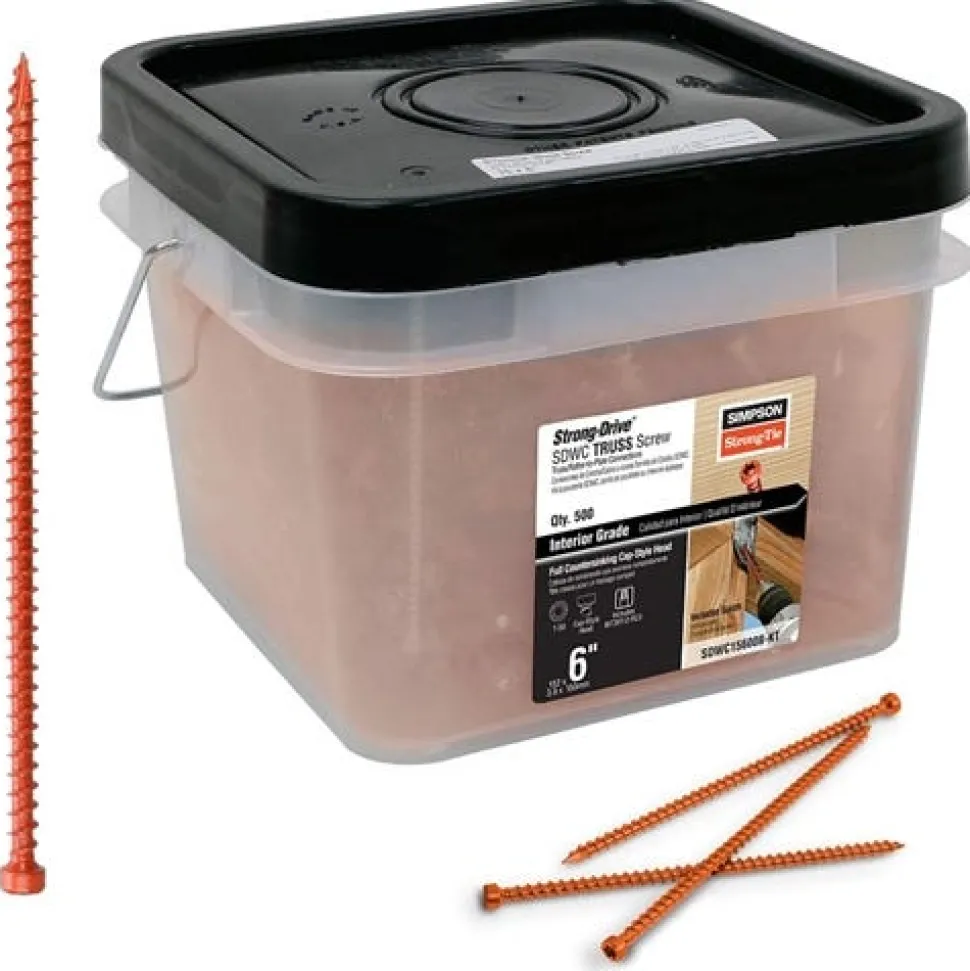 Simpson Strong-Tie Quik Stick 6 SDWC Truss Screws (Box of 500) SDWC15600B-KT"