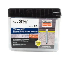 Simpson Strong-Tie Titen HD 1/4 in. x 3-1/2 in. Heavy-Duty Screw Anchor (50-Qty) THDB25312H