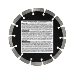 Skil Stainless Steel Compression Skid Plate with Anti-spalling Slot, 7" Segmented Green Cutting Concrete Blade (Medium Hardness) SPT5008-EA