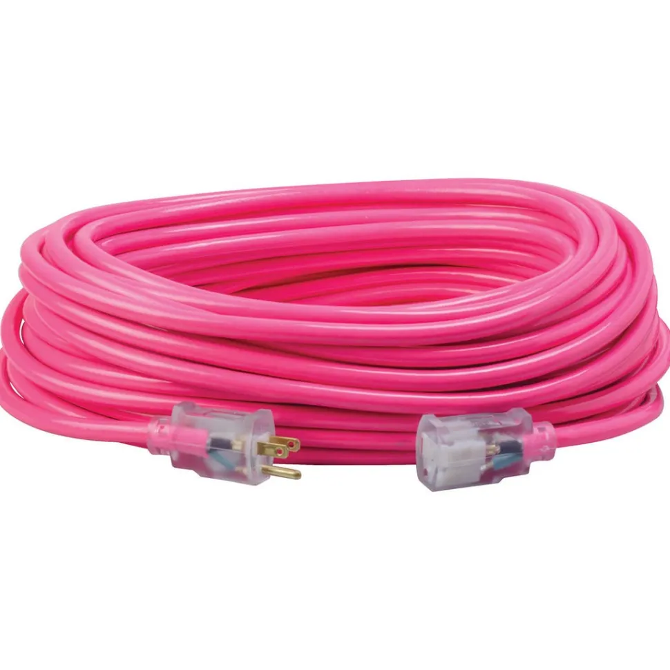 Southwire 100' 12/3 SJTW Cool Pink Outdoor General Purpose Extension Cord 2579SW000A