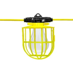 Southwire 100' Hang-A-Light 14/3 Plastic Cage LED String Light w/ Interconnects-Bulbs 1311000