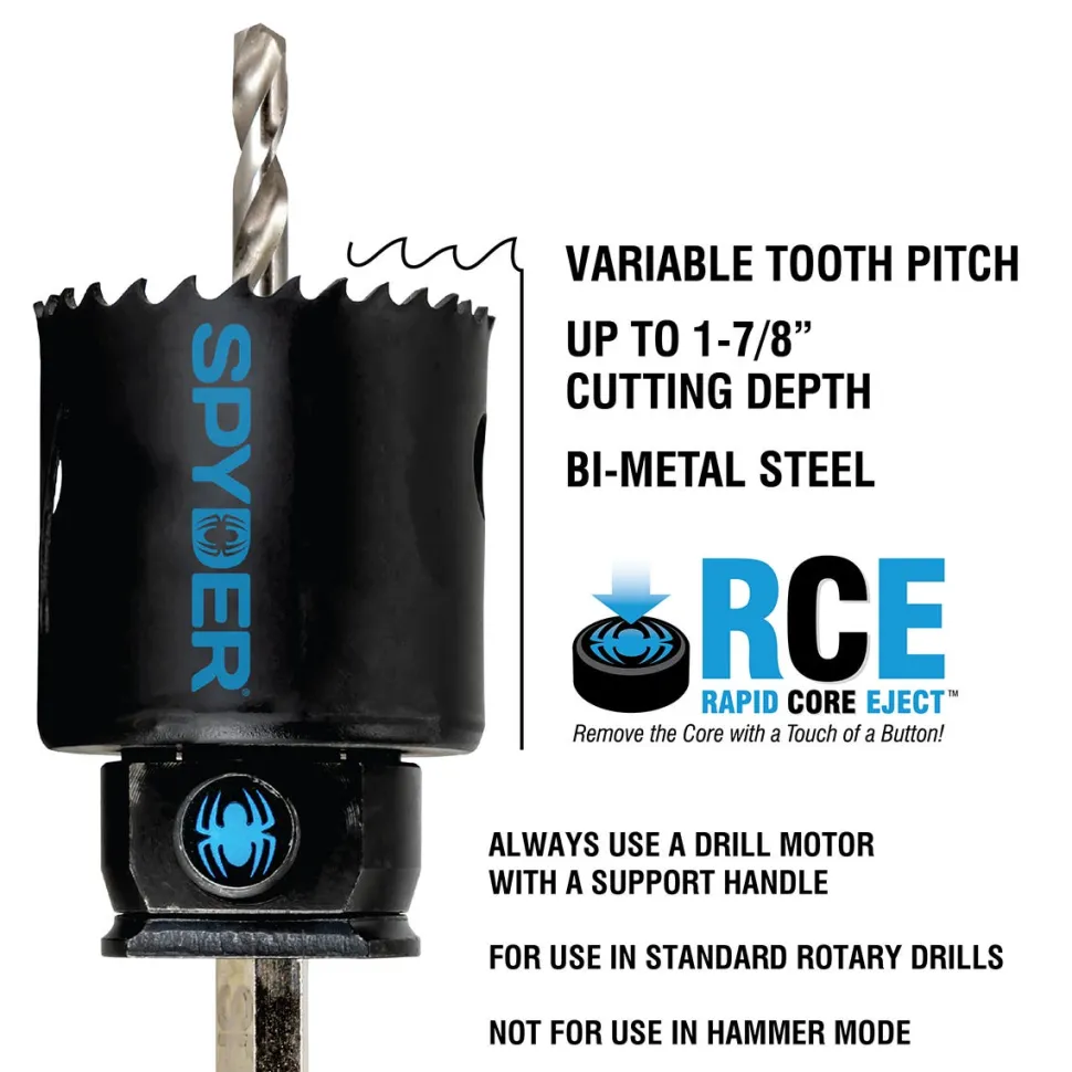 Spyder 1-1/8" Bi-Metal Hole Saw 600068CF