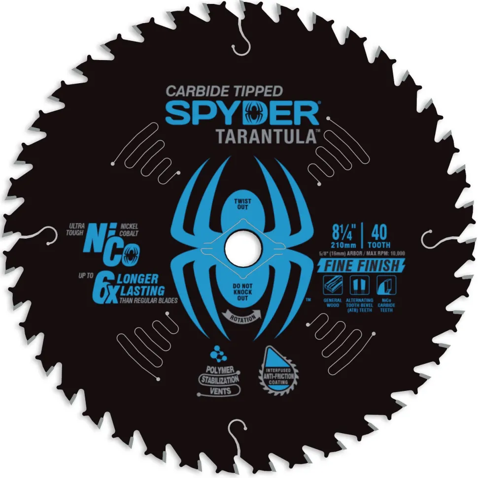 Spyder 8-1/4" 40-Tooth TCT Fine Circular Saw Blade 13044