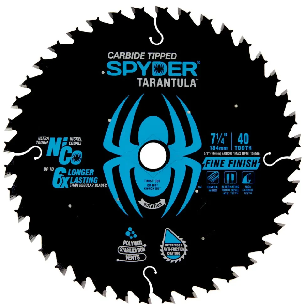 Spyder 7-1/4" 40-Tooth TCT Fine Circular Saw Blade 13007