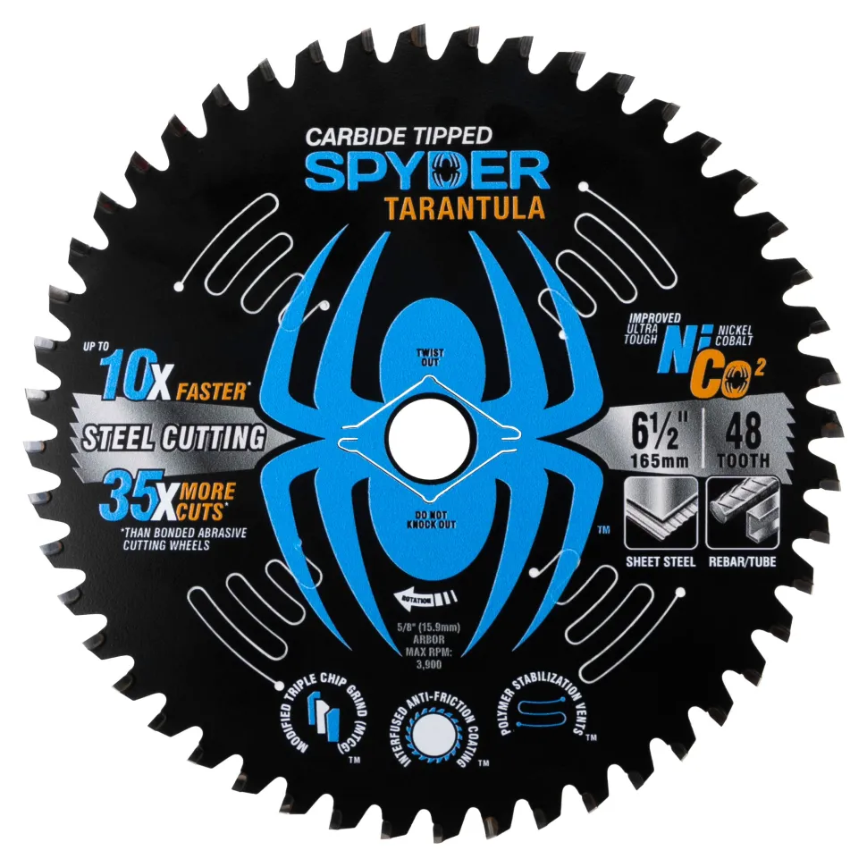 Spyder 6-1/2" 48-Tooth TCT Steel Cutting Circular Saw Blade 13500