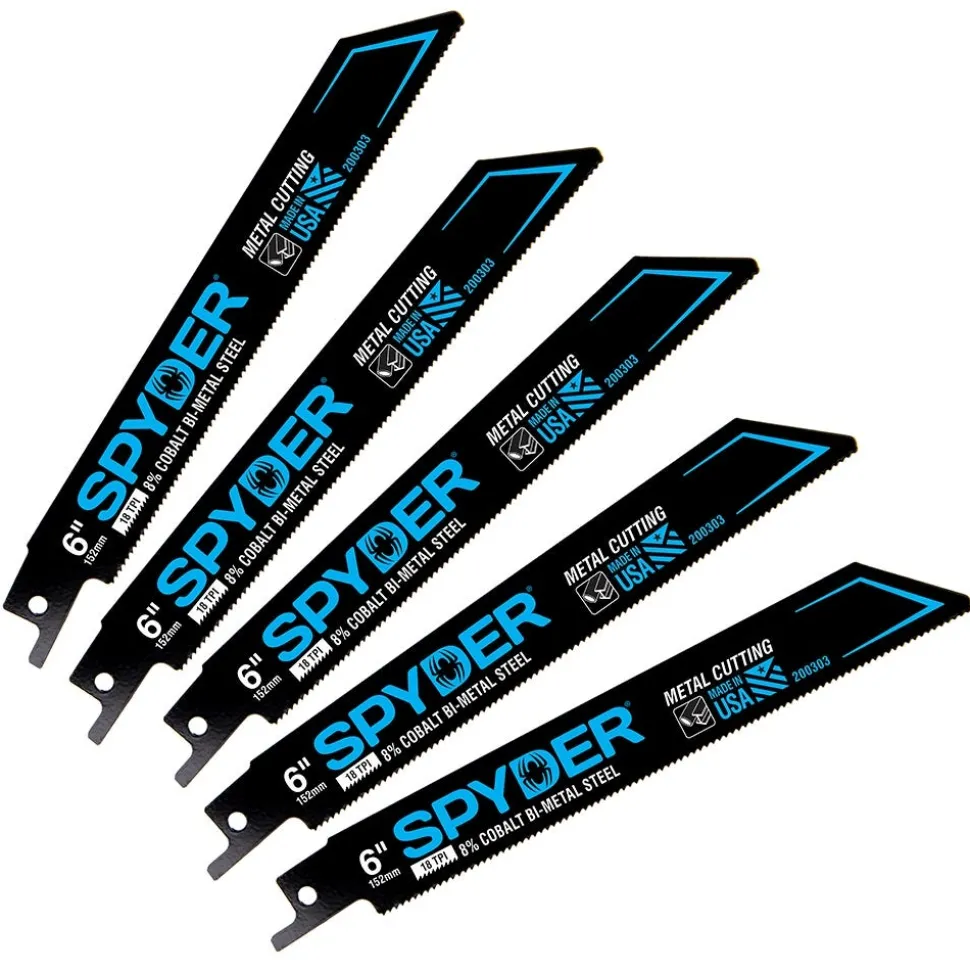 Spyder 6" 18-TPI Reciprocating Blade (5-Pack) 200303