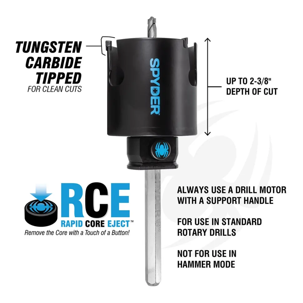 Spyder 4-1/4" Tungsten Carbide Tipped (TCT) Non-Arbored Hole Saw 600044CF