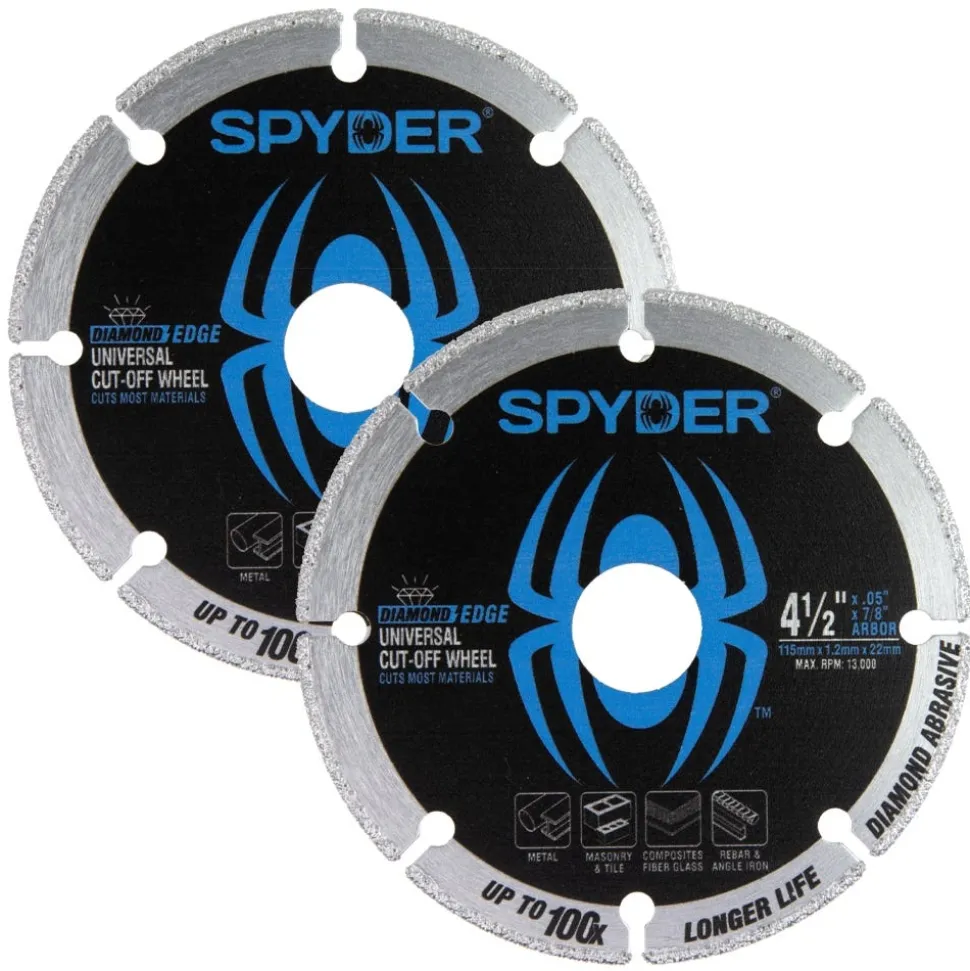 Spyder Diamond Edge 4.5" Cut-Off Wheel (2-Pack) 14002