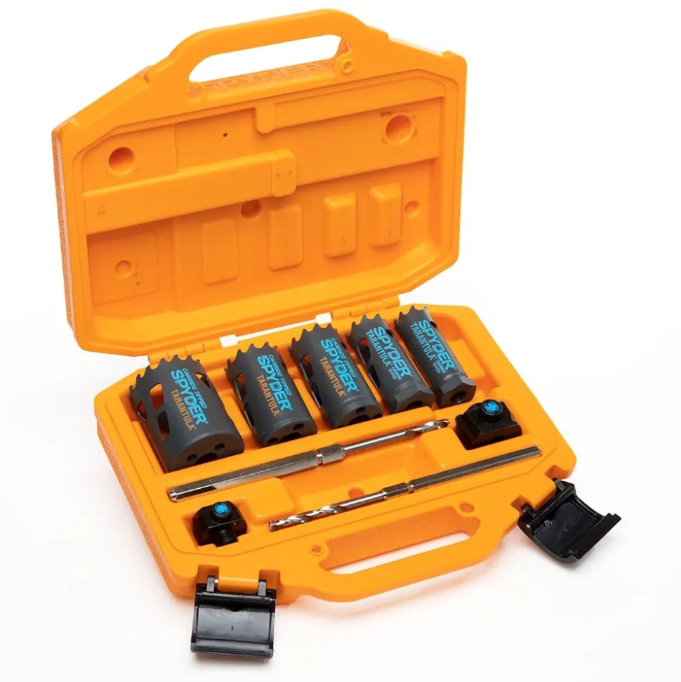 Spyder 9-Piece Carbide Tipped Metal/Wood Cutting RCE Hole Saw Kit (1, 1-1/8, 1-3/8, 1-1/2, 2") 600925