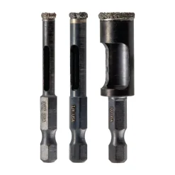 Spyder 3-Piece Diamond Edge Hole Saw Bit Set (3/16, 1/4, 1/2") 600950