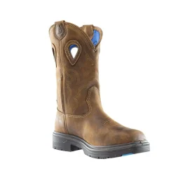 Steel Blue Work Boots Men's Blue Heeler Met Steel Toe Boots - Brown 813904-BRN