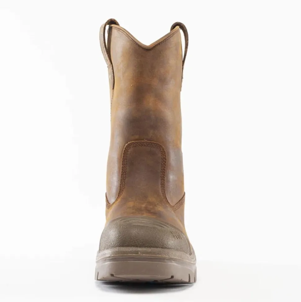 Steel Blue Work Boots Men's Heeler Scuff Steel Toe Boots - Brown 812965-BRN