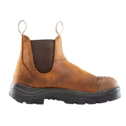 Steel Blue Work Boots Men's Hobart Scuff Steel Toe Boots - Brown, Wide 812967-BRN