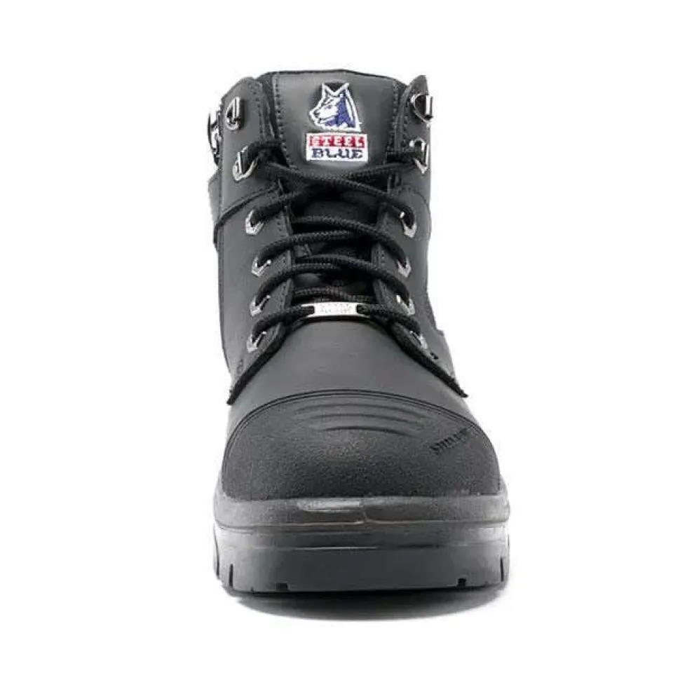 Steel Blue Work Boots Parkes Zip Hiker Style Safety Boots Safety Toe - Black 812968M-BLK